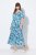 Ulla Popken 824966 Gebloemde blousejurk Donkerblauw - Blousejurken - 