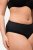 Ulla Popken 825790 Gebloemde slips met kant Zwart - Slips - 