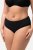 Ulla Popken 825790 Gebloemde slips met kant Zwart - Slips - 
