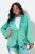 Ulla Popken 826161 Gestructureerde blazer Groen - Blazers - Blazers in grote maten voor dames