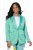 Ulla Popken 826161 Gestructureerde blazer Groen - Blazers - Blazers in grote maten voor dames