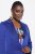 Ulla Popken 826161 Gestructureerde blazer met kleppen Donkerblauw - Blazers - Blazers in grote maten voor dames