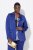 Ulla Popken 826161 Gestructureerde blazer met kleppen Donkerblauw - Blazers - Blazers in grote maten voor dames