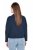 Ulla Popken 827116 Bolero met opstaande kraag van linnenmix Donkerblauw - Bolero's - 