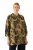Ulla Popken 827217 Blouse met korte mouwen en savanneprint Zwart - Blouseshirts - Blouses in overhemdstijl