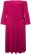 Ulla Popken 827740 Jersey jurk met driekwartmouwen Roze - Midi jurken - Midi jurken in grote maten