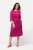 Ulla Popken 827740 Jersey jurk met driekwartmouwen Roze - Midi jurken - Midi jurken in grote maten