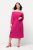 Ulla Popken 827740 Jersey jurk met driekwartmouwen Roze - Midi jurken - Midi jurken in grote maten