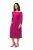 Ulla Popken 827740 Jersey jurk met driekwartmouwen Roze - Midi jurken - Midi jurken in grote maten