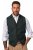 JP1880 828736 Tweed gilet met gebreide rug Flessengroen - Pakken - Grote Maten Kostuum Heren