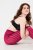 Ulla Popken 828982 Geruite panty legging Bessenrood - Panty's & sokken - 