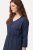 Ulla Popken 829143 Blousejurk Donkerblauw - Blousejurken - 