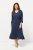 Ulla Popken 829143 Blousejurk Donkerblauw - Blousejurken - 