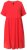 Ulla Popken 829837 Jurk van linnenmix met korte mouwen Rood - Zomerjurken - Zomerjurken in grote maten
