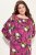 Ulla Popken 830151 Gebloemde jurk Roze - Maxi jurken - Maxi jurken in grote maten