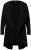 Ulla Popken 830749 Open geplisseerde blazer met brede revers Zwart - Blazers - Blazers in grote maten voor dames