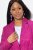 Ulla Popken 830767 Blazer met crinkle-structuur Magenta - Blazers - Blazers in grote maten voor dames