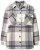 Ulla Popken 831641 Geruit overshirt van wolmix Antraciet - Jassen - Damesjassen in grote maten