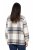 Ulla Popken 831641 Geruit overshirt van wolmix Antraciet - Jassen - Damesjassen in grote maten