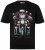 Men+ 148 T-shirt bellyfit Kerstman op motor Zwart - T-shirts - Grote Maten T-shirts Heren
