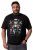 Men+ 148 T-shirt bellyfit Kerstman op motor Zwart - T-shirts - Grote Maten T-shirts Heren