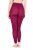 Ulla Popken 833718 Panty legging met kant Bessenrood - Panty's & sokken - 