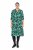 Ulla Popken 834191 Bedrukte blousejurk Zwart - Blousejurken - 