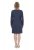 Ulla Popken 834371 Gestreepte sweatjurk Donkerblauw - Sweatjurken - 