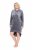 Ulla Popken 834550 Jurk met lange mouwen en capuchon Antraciet - Sweatjurken - 