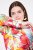 Ulla Popken 835230 Katoenen blazer met bloemen Rood - Blazers - Blazers in grote maten voor dames