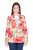 Ulla Popken 835230 Katoenen blazer met bloemen Rood - Blazers - Blazers in grote maten voor dames