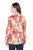 Ulla Popken 835230 Katoenen blazer met bloemen Rood - Blazers - Blazers in grote maten voor dames