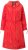 Ulla Popken 835277 Lange waterafstotende jas met capuchon Rood - Jassen - Jassen in grote maten