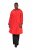 Ulla Popken 835277 Lange waterafstotende jas met capuchon Rood - Jassen - Jassen in grote maten