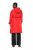 Ulla Popken 835277 Lange waterafstotende jas met capuchon Rood - Jassen - Jassen in grote maten