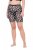Ulla Popken 836803 Gebloemde anti-schuur shorts Zwart - Anti-schuur shorts - 