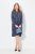 Ulla Popken 837069 Gebloemde jurk Donkerblauw - Midi jurken - Midi jurken in grote maten