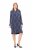 Ulla Popken 837069 Gebloemde jurk Donkerblauw - Midi jurken - Midi jurken in grote maten