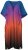 Ulla Popken 837090 Jurk Koningsblauw - Kaftans - 