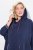 Ulla Popken 837190 Loungeponcho met capuchon Donkerpaars - Pyjama's en Loungewear - 