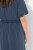 Ulla Popken 837403 Jersey jurk met korte mouwen Donkerblauw - Jersey jurken - 