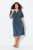 Ulla Popken 837403 Jersey jurk met korte mouwen Donkerblauw - Jersey jurken - 