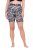Ulla Popken 837676 Bedrukte anti-schuur shorts Zwart - Anti-schuur shorts - 