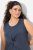 Ulla Popken 837874 Mouwloze jersey jurk Donkerblauw - Jersey jurken - 