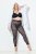Ulla Popken 837935 Bedrukte panty legging Zwart - Panty's & sokken - 