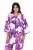 Ulla Popken 838105 Open vest met strik Violet - Vesten - Vesten in grote maten voor dames