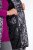 Ulla Popken 838435 Lang gewatteerd vest met print Zwart - Bodywarmers - 