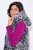 Ulla Popken 838435 Lang gewatteerd vest met print Zwart - Bodywarmers - 