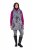 Ulla Popken 838435 Lang gewatteerd vest met print Zwart - Bodywarmers - 