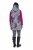 Ulla Popken 838435 Lang gewatteerd vest met print Zwart - Bodywarmers - 